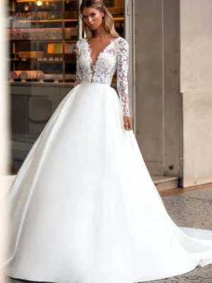 Prinsess Bröllopsklänning Kunglig Elegans