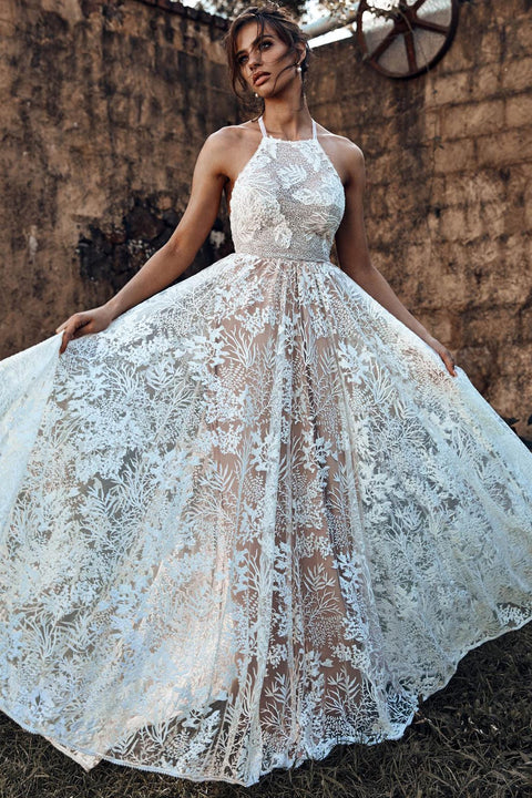 Bröllopsklänning Spets 1 Bohemisk Bröllopsklänning Bröllop i Naturen