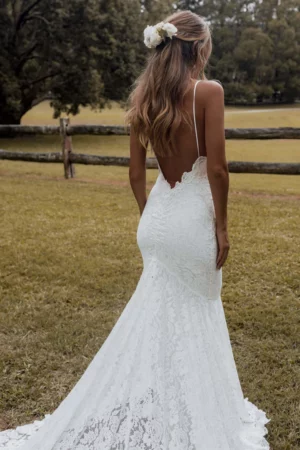 Brudklänning Trumpet 12 robe de mariee boheme longue dentelle 720x