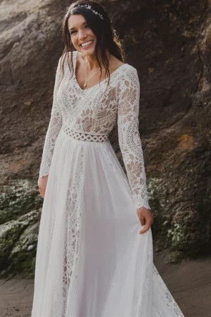 Bohemisk Bröllopsklänning Boho i Hjärtat