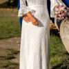 Brudklänning Spets Med Ärm 13 robe mariee boheme chic col bateau 480x