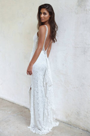 Brudklänning Trollhättan 11 robe mariee boheme dentelle blanche traine 720x