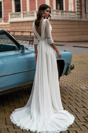Brudklänning Årjäng 5 robe mariee boheme mousseline 720x