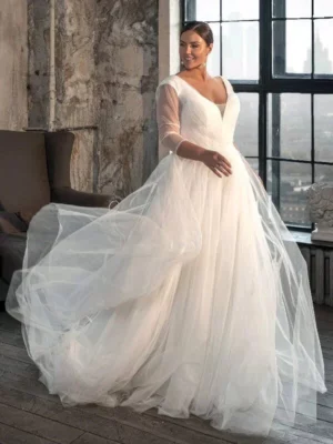 Bh Bröllopsklänning 7 robe de mariage grande taille chic 2 turbo 478654 5000x