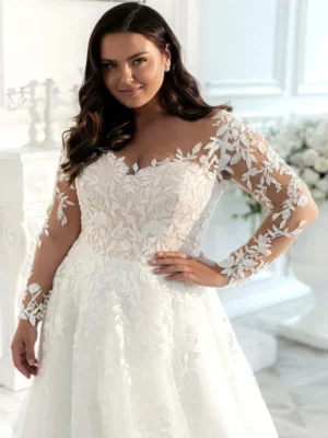 Hyra Bröllopsklänning Norrköping 5 robe de mariee grande taille manche longue 3 turbo 572240 5000x