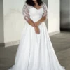 Bröllopsklänning Skåne 7 robe de mariee grande taille manches 3 4 1 turbo 601314 5000x