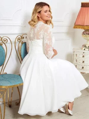 A Linjeformad Bröllopsklänning 5 robe de mariee mousseline grande taille 2 turbo 488751 5000x