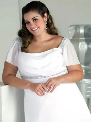 Bröllopsklänning Barn Vit 5 robe de mariee mousseline pour femme ronde 2 turbo 319405 5000x