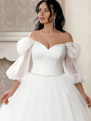 Bröllopsklänning Karlskrona 6 robe de mariee princesse manches bouffantes 2 turbo 688034 5000x