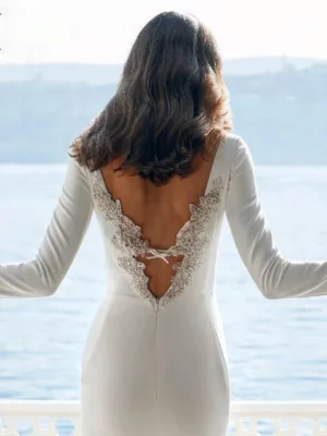 Bröllopsklänning Broderad 9 robe mariee sirene satin 3 turbo 852540 5000x